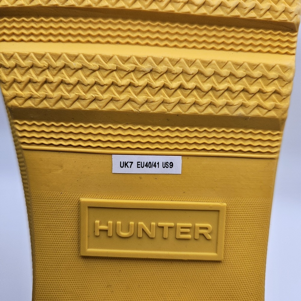 Hunter Original Chelsea Boot Short Waterproof Yellow Rain Boots Women's Sz 9 NEW - Picture 8 of 9